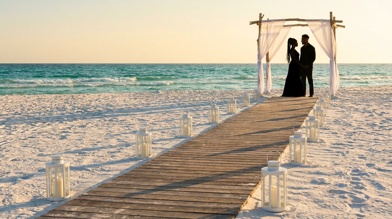 How Much Does a Beach Wedding Aisle Cost?