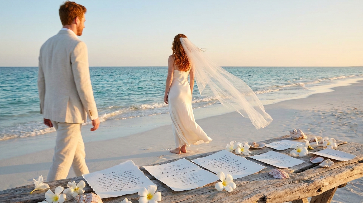 Destination Wedding Invitation Etiquette: What to Include, When to Send & How to Word It