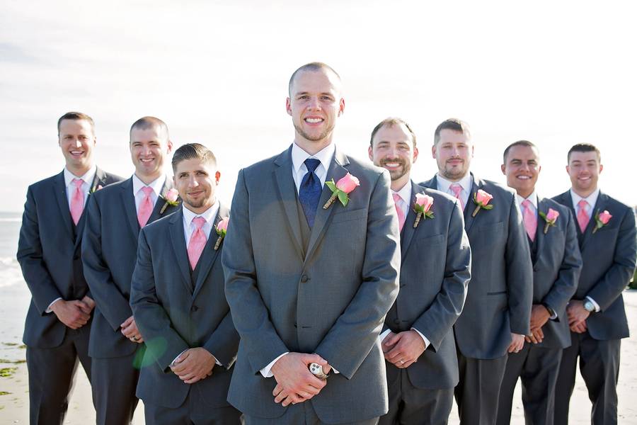 Pink and Navy Nautical Beach Wedding — photo 7